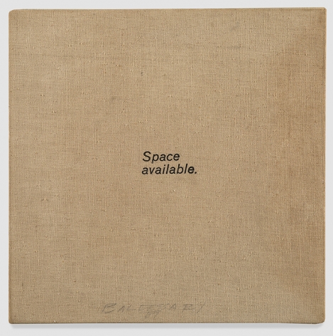 John Baldessari Space Available, 1966-67